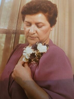 Purple Floral Corsage Pin - Women Jewelry